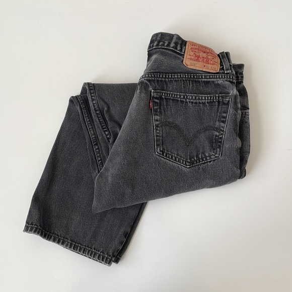 Levi's 505™ Vintage Regular Fit Straight Leg Baggy Gray Black Stonewash 36 29